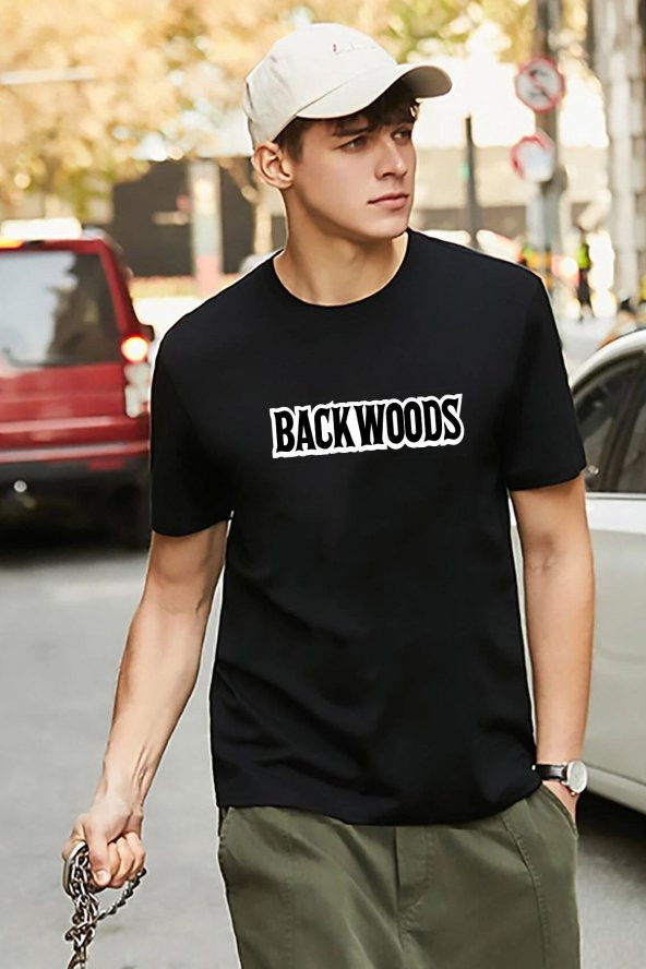Unisex Backwoods Baskılı T-shirt