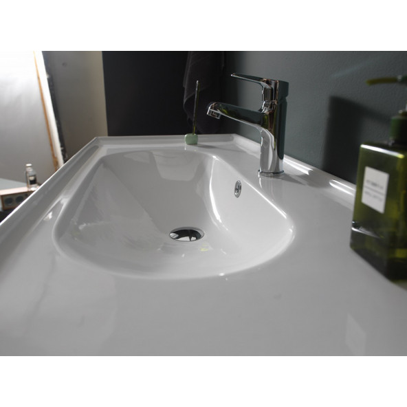 Turkuaz Seramik Cerastyle Arya Serisi 100 x 45 Cm Etajerli Lavabo - 2