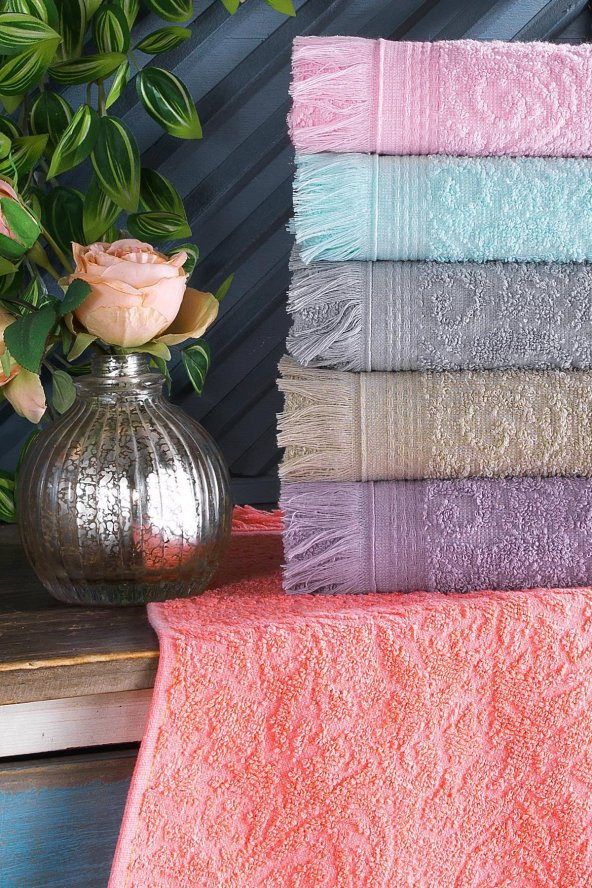 Zeynep Tekstil 6'lı 30x50 cm El ve Yüz Havlu Seti Mutfak Havlusu 153-99-1262 - 2