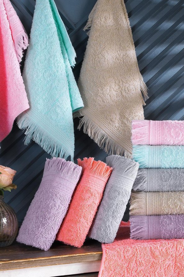 Zeynep Tekstil 6'lı 30x50 cm El ve Yüz Havlu Seti Mutfak Havlusu 153-99-1262 - 4