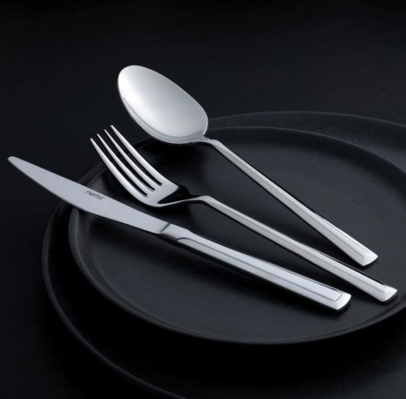 Nehir Milano Sade 84 Parça Kutulu Çatal Kaşık Bıçak Seti