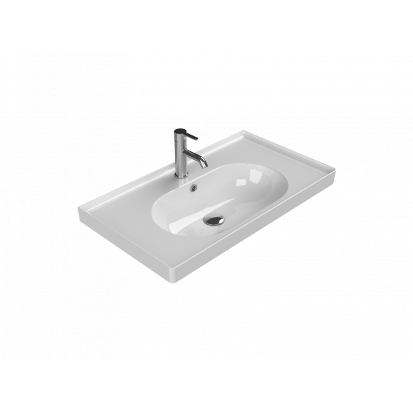 Cerastyle Turkuaz Arya Etajerli Lavabo 80x45 cm