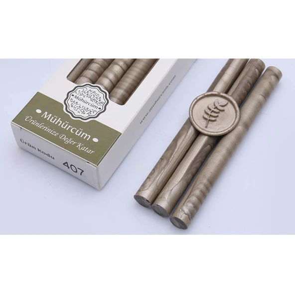 Mühür Mumu Çubuk 11mmx120mm 10 lu Paket Model: 407 SATEN KARAMEL ürün görseli