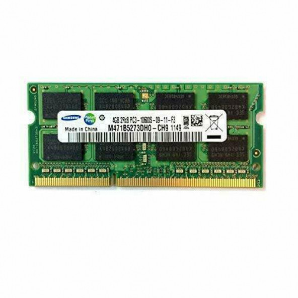 Samsung M471B5273DH0-CH9 4 GB 2Rx8 PC3-10600S-09-11-F3 1333 MHZ 1.5 V Notebook Ram