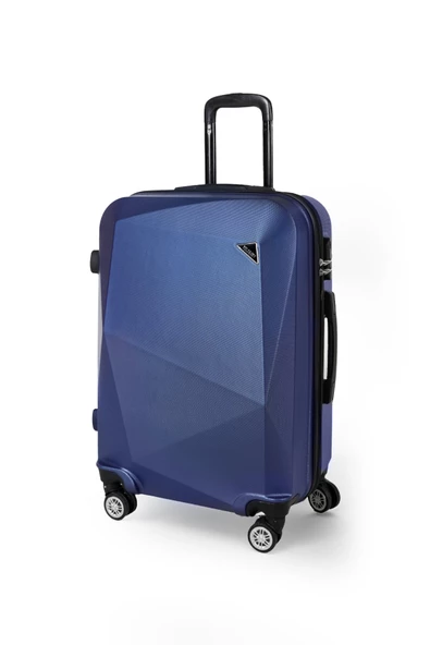 Polo&Sky Elmas Model Lacivert Renk 2'li Valiz Seti (Kabin+Orta) - 2