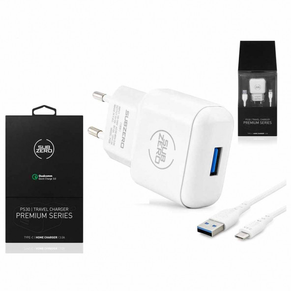 Subzero Premium 3.0A USB Type-C Hızlı Şarj Aleti - 2