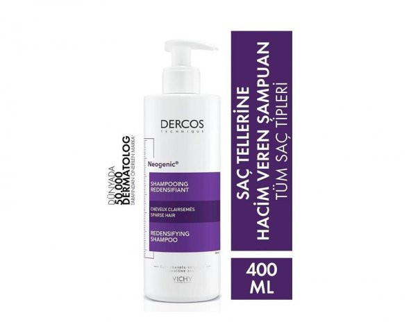 Vichy Dercos Neogenic-Yoğunluk Ve Hacim Sağlayan Şampuan 400 Ml-SKT: 12 M