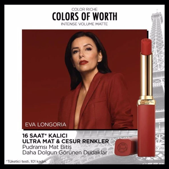 L'Oréal Paris Color Riche Colors of Worth Intense Volume Matte Ruj - 200 Orange Stand Up - 3