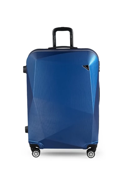 Polo&Sky Elmas Model Lacivert Renk Büyük Boy Valiz Bavul - 2