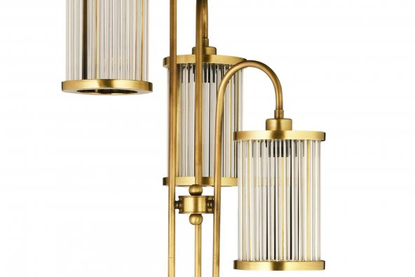 LampaLuce Albinia Sport Özel Çubuk Taşlı 3lü Lambader Sarı 30x170cm - 4