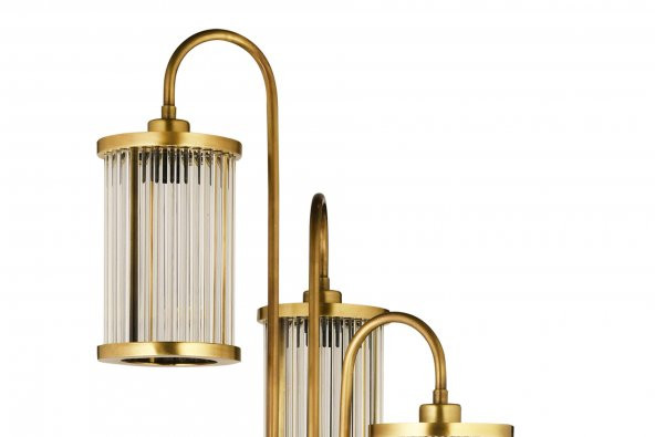 LampaLuce Albinia Sport Özel Çubuk Taşlı 3lü Lambader Sarı 30x170cm - 5