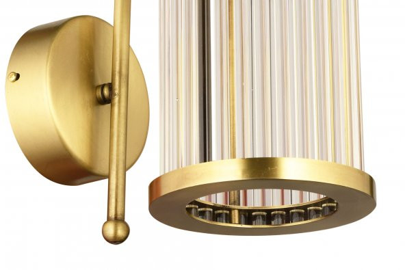 LampaLuce Albinia Sport Özel Çubuk Taşlı Tekli Aplik Sarı 25x30cm - 4