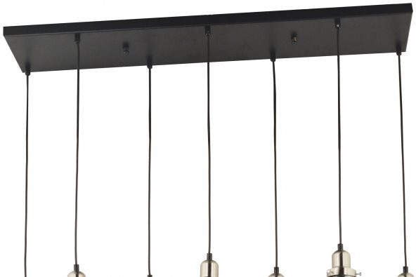 LampaLuce Cono Modern Sarkıt Salon Avizesi 7li Krom 80x70cm - 5