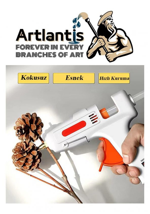 İnce Sıcak Silikon Mum 20 Adet 1 Paket Mum Çubuk Silikon İnce Silikon Tabanca Yedeği İnce 1 Paket - 8