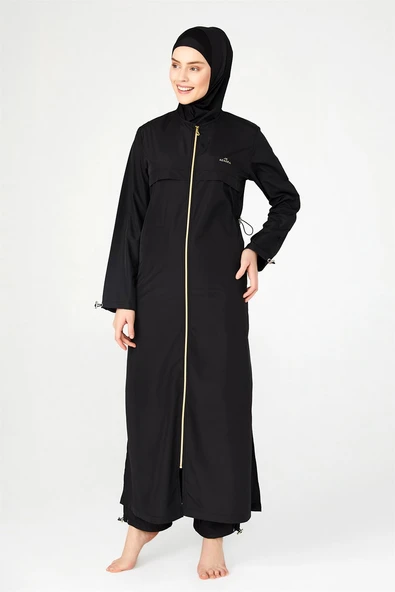 Adasea Kadın Uzun Kollu Boydan Fermuarlı Tam Kapalı Tesettür Mayo 1267 - 2