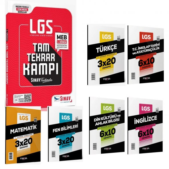 Sınav Yayınları LGS 1. Dönem Tam Tekrar Kitabı ve Marka LGS  1. Dönem Deneme Paketi