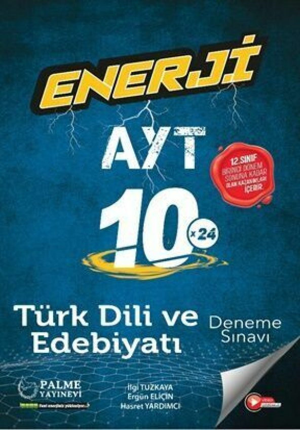 Palme Yayınları AYT Türk Dili ve Edebiyatı Enerji 10 Deneme Sınavı - 2