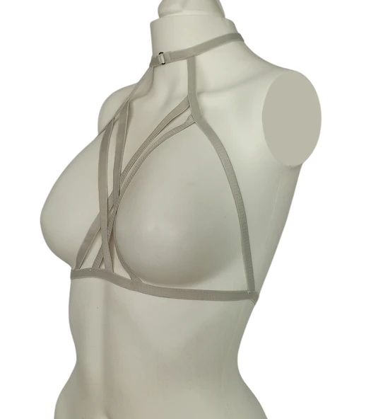 ASM1144 Kadın Gri Bralet Büstier Sütyen - 2