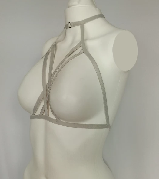 ASM1144 Kadın Gri Bralet Büstier Sütyen - 4