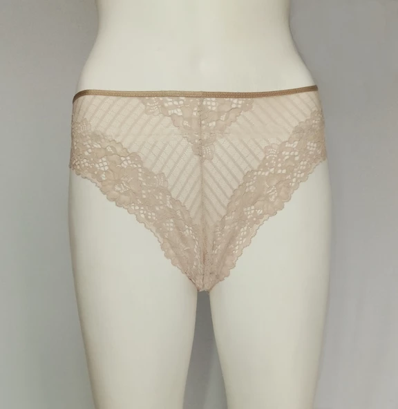 ASM1146 Kadın Sütlü Kahve Dantel Tanga - 5