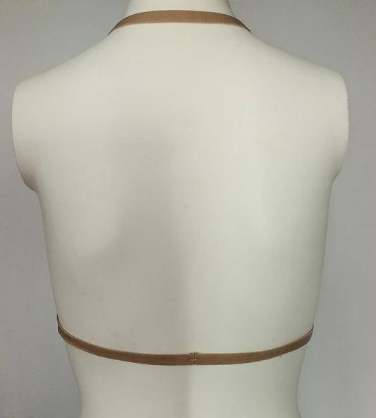 ASM1143 Kadın Sütlü Kahve Bralet Büstier Sütyen - Resim 4