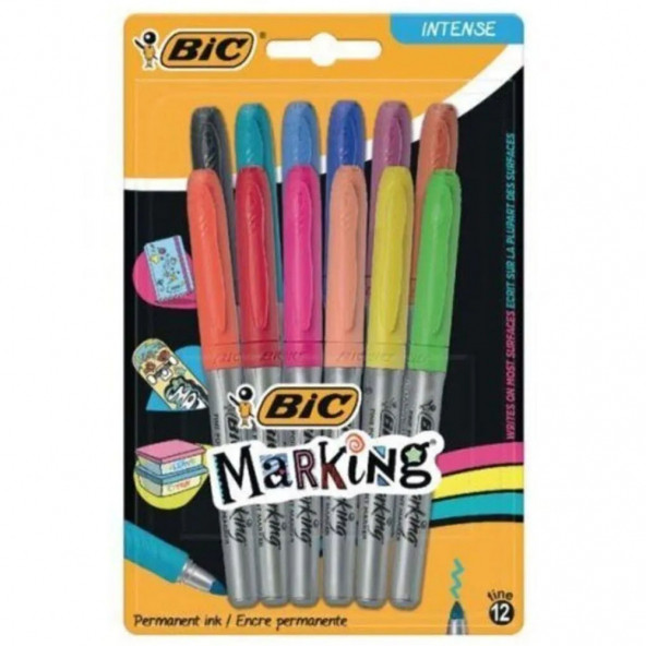 Bic Markör Permanent Intensıty 12 Li Blister 943163