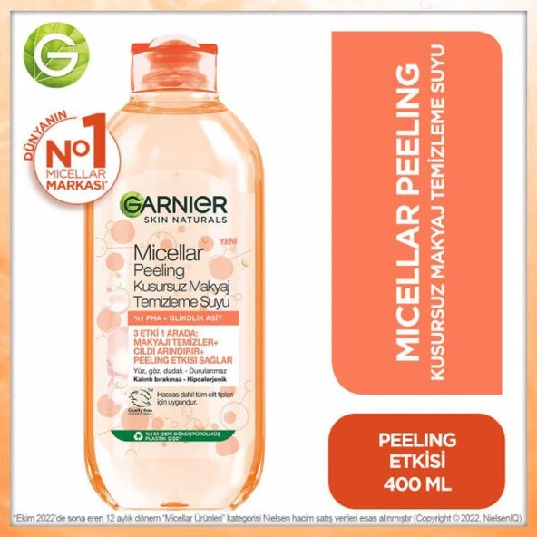Garnier Micellar Peeling Kusursuz Makyaj Temizleme Suyu 400 ml - 3