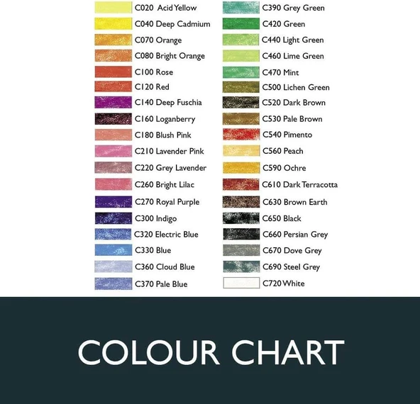 Derwent Coloursoft 36'lı Kuru Boya Kalem Seti / 0701028 - Resim 2