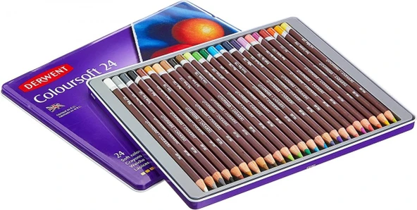 Derwent Coloursoft 24'lü Kuru Boya Kalem Seti / 0701027