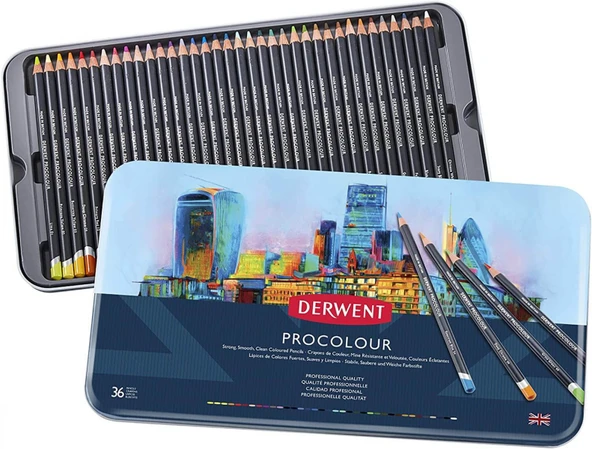 Derwent Procolour 36'lı Kuru Boya Kalem Seti / 2302507 ürün görseli