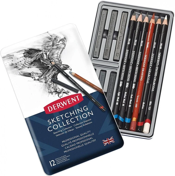 Derwent Sketching Collection 12'li Eskiz Çizim Seti / 34305 ürün görseli