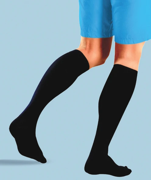 Dizaltı Varis Çorabı - 18 - 21 mmHg - Siyah Renk - Erkekler İçin