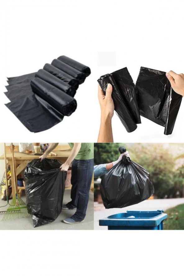 REFORMAK PLASTİK Endüstriyel Battal Boy Siyah Çöp Torbası ( 72X95 Cm ) 1 Rulo 10 Adet - 2