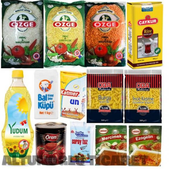 Yudum ekonomik erzak paketi kumanya ramazan paketi 13 parça ürün görseli