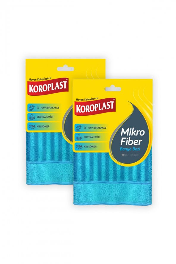 Koroplast Mikrofiber Banyo Bezi 2 Adet - 2li