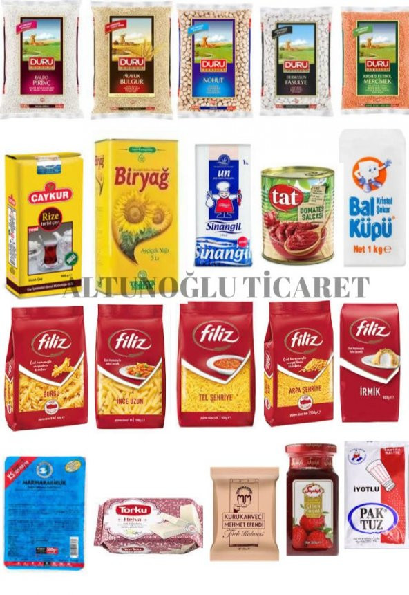 biryağ 5lt çaykur duru bakliyat ramazan gıda erzak paketi 20parça
