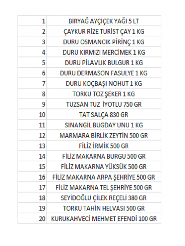 biryağ 5lt çaykur duru bakliyat ramazan gıda erzak paketi 20parça - 2