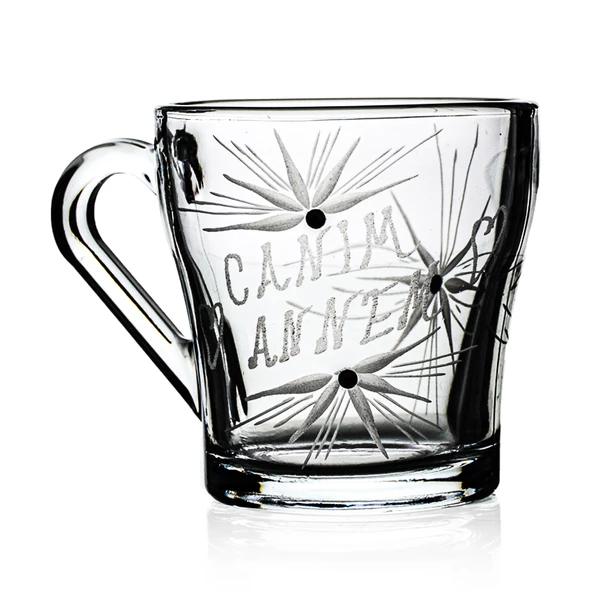 DECOCIA Kişiye Özel Cam kupa 205CC İsimli ve Yazı Kişiselleştirilebilir El İşlemesi - Resim 2