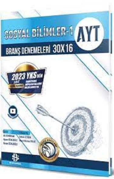 2023 YKS AYT Sosyal Bilimler-1 30x16 Branş Den.Video Çözümlü Bilgi Sarmal Yayınları