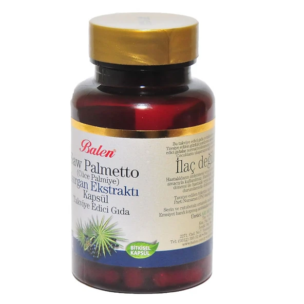 Saw Palmetto Cüce Palmiye Isırgan Ekstraktı 375 Mg 60 Kapsül - Resim 2