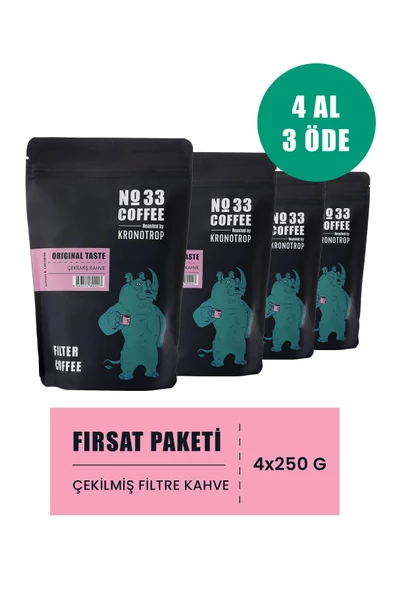 Kronotrop No 33 Espresso Çekilmiş Kahve 4 Al 3 Öde