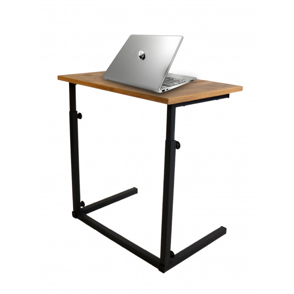 AHM  Metal Ayaklı Laptop Sehpası Kahvaltı Masası Çalışma Sehpası CEVİZ - 4