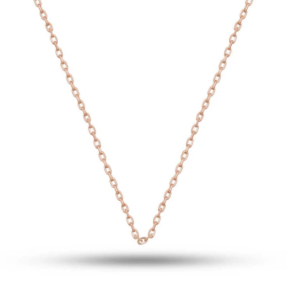 Gümüş Rose 0.30 Mikron 50 Cm Forse Kadın Zincir - Resim 2