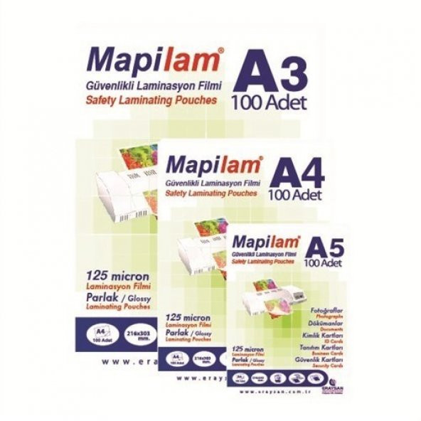 Mapilam 125 Mic A3 Parlak Laminasyon Filmi (1021203)