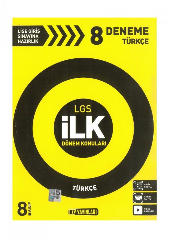 Hız Yayınları LGS İlk Dönem Konuları Türkçe Deneme Sınavı
