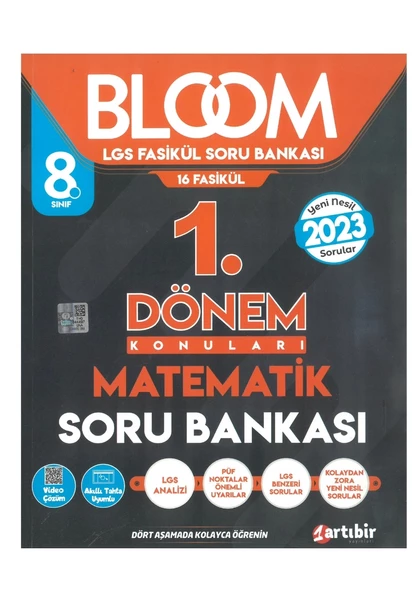 Artıbir LGS 1.Dönem Bloom Matematik Soru Bankası Yeni