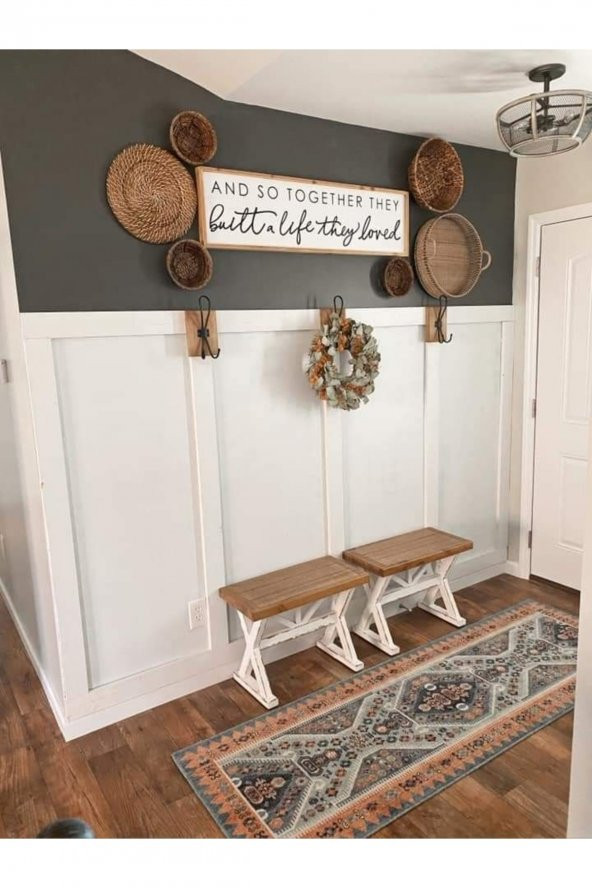 Iskandinav Duvar Çıtası 1 Paket(5 Adet) 100×8 Cm Dekoratif Mdf Duvar Çıtası - 1