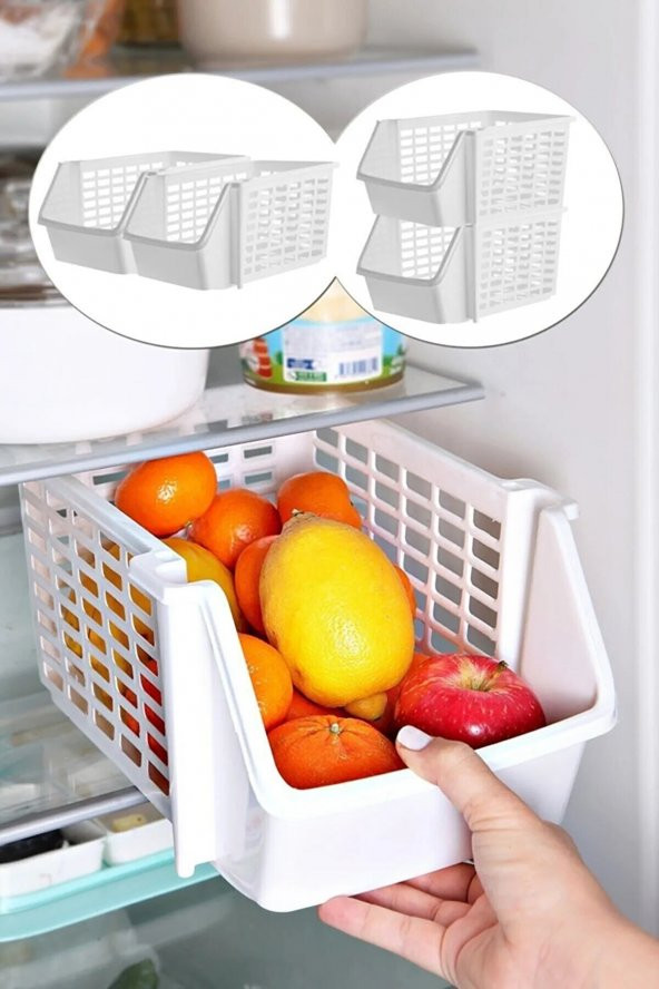 6lı Çok Amaçlı Katlı Geçmeli Organizer, Pratik Dolap Içi Lavabo Altı Evye Tezgah Mutfak Banyo Sepet - 2
