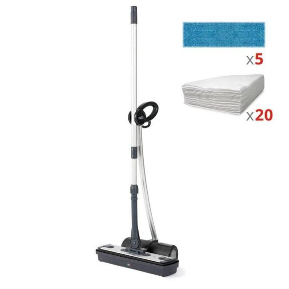 Polti Moppy Black Premium Kablosuz Buharlı Paspas, Siyah