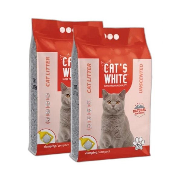 2X10 KG Cats White W225  Kokusuz Kedi Kumu - 1